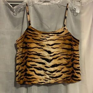 Tiger stripe boxy cropped tank